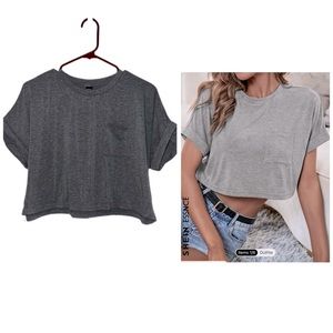 SHEIN pocket cropped tee size Large